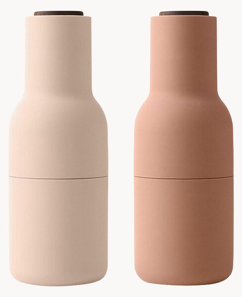 Set macina sale e pepe con coperchio in legno di noce Bottle Grinder, set da 2