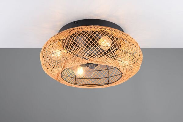 Lillesand ventilatore e plafoniera 4 luci attacco e27 diffusore mat
