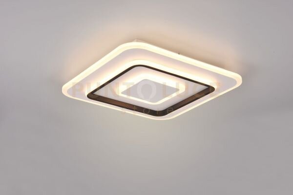 Jora plafoniera led 46w 5400lm, 2700 - 6000k quadrata con telecoman