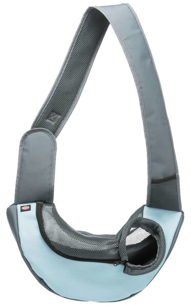 TRIXIE Borsa per animali domestici grigio chiaro e blu
