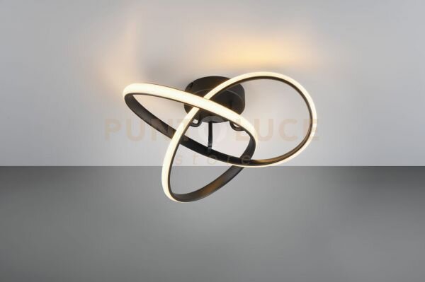 Meo plafoniera led 15w 1800lm, 3000k circolare nera d. 40cm