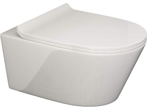 Ssww - wc sospeso di design senza brida, comprende sedile wc rim