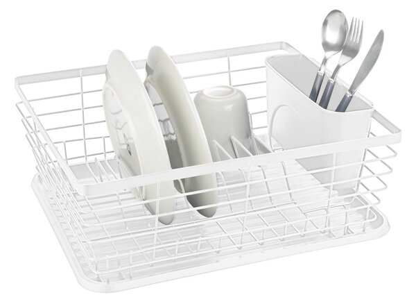 Scolapiatti bianco opaco in metallo 36x30 cm Drip – Wenko
