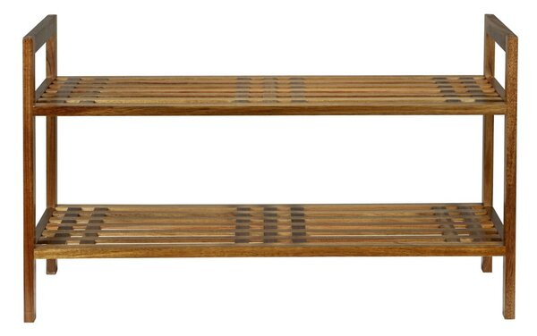 Scarpiera di colore naturale in acacia massiccia 69x40,5x27 cm Fondi – Wenko