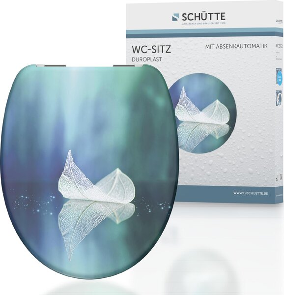 Sedile WC SCHÜTTE con meccanismo di chiusura ammortizzata FALLEN LEAF