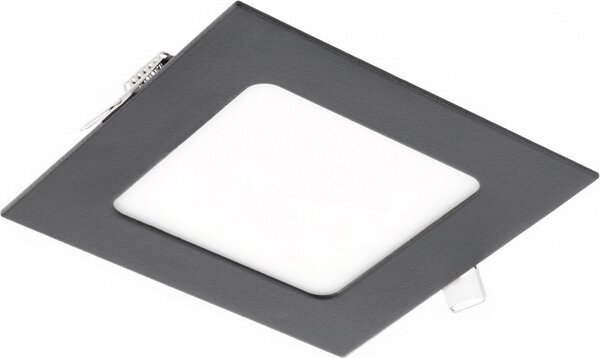 Faretto da incasso angolare a LED da 6W con cornice nera 120 x 120 x 22 mm 560 lumen bianco neutro (4000 K)