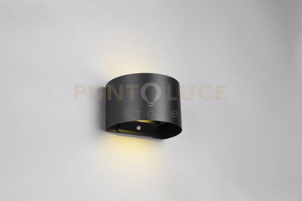 Talent applique led 1w 100lm, 3000k da esterno tonda nera ricarica