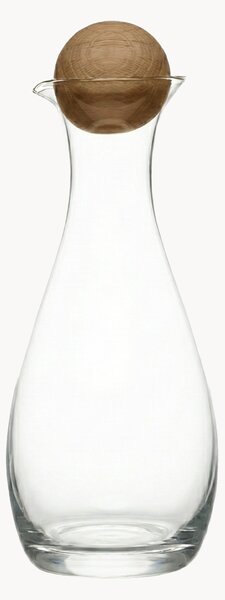 Set olio e aceto in vetro soffiato con tappi in legno Nature 2 pz