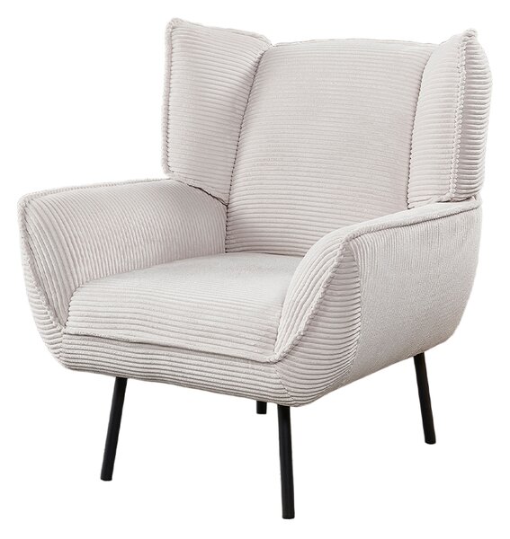 KAWOLA Sessel CALLA Relaxsessel Cord cremeweiß