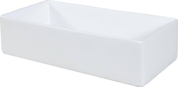 Lavabo in Vetroceramica GAJA da appoggio, 45 cm, finitura bianca lucida