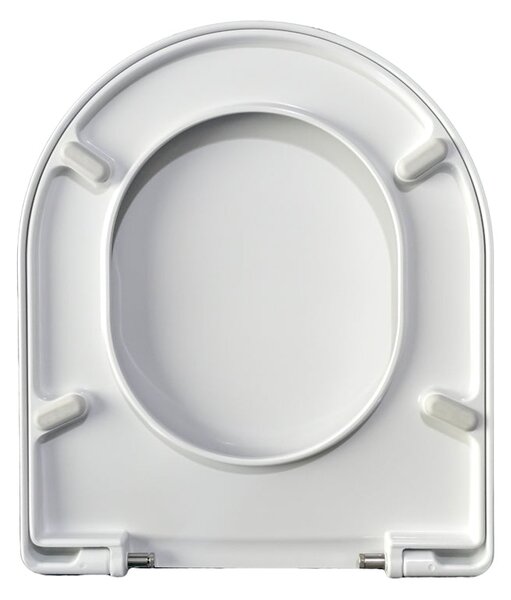 Sedile wc come originale Skip Disegno Ceramica termoindurente bianco con cerniere rallentate