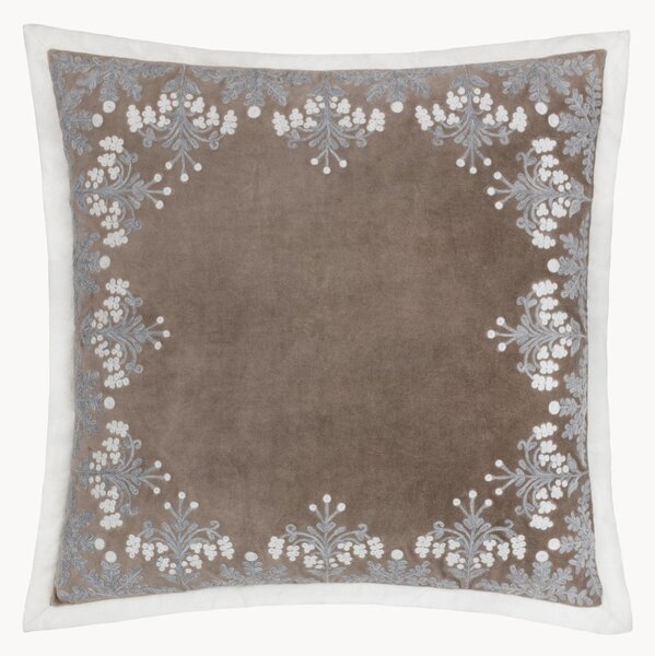Cuscino in velluto con ricamo Bloom