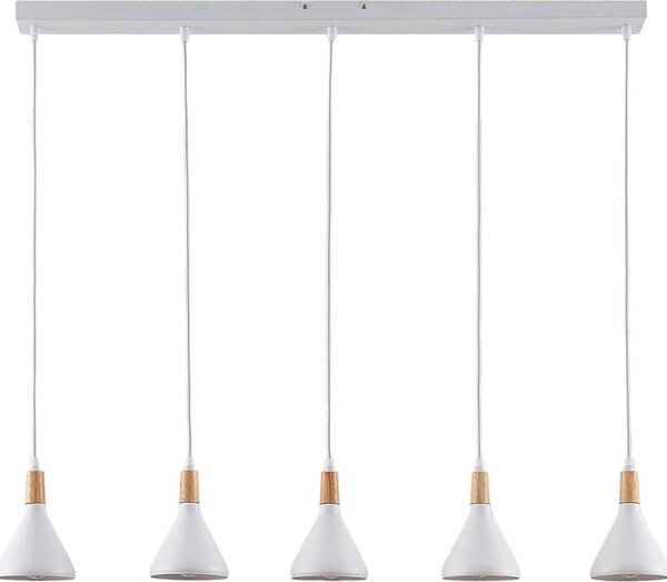 Lindby lampada a sospensione Arina, 100 cm, bianco, 5 luci, E14