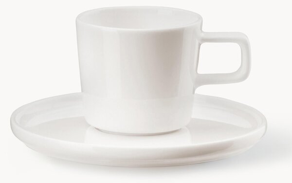 Set di 6 tazzine con piattino Fine Bone China Oco