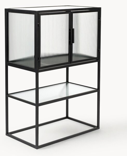 Credenza alta con vetrate scanalate Boli