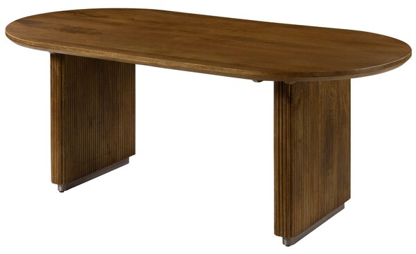 MASSIVMOEBEL24 | Tavolo da pranzo in legno di Mango 180x90x76 Laccato marrone BARCELONA #227