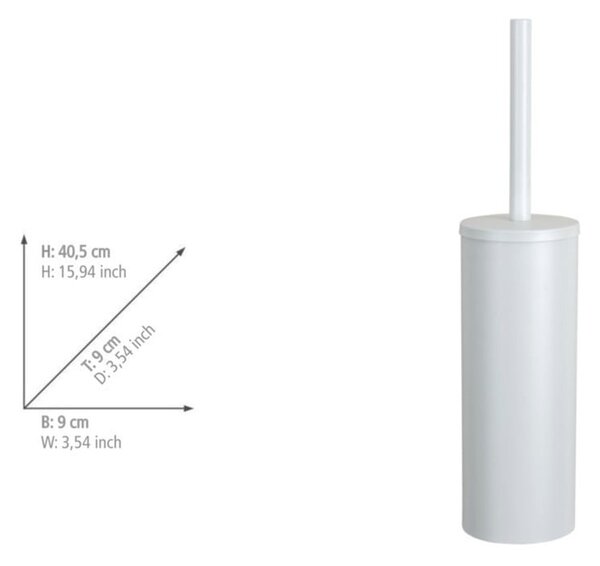 Scopino WC bianco opaco in acciaio inox Orea – Wenko