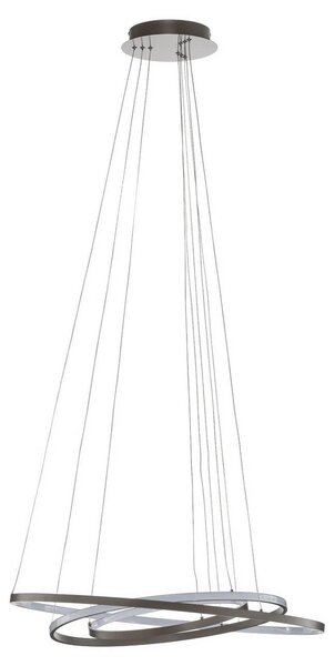 Lucande LED a sospensione Ezana, nichel, metallo, Ø 80 cm