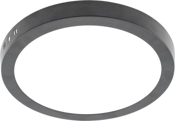 Lampada da soffitto a LED 24w a vista Pannelli da soffitto Lampada da soffitto nera rotonda | Ø30,3 cm | Bianco caldo | 2000 lumen