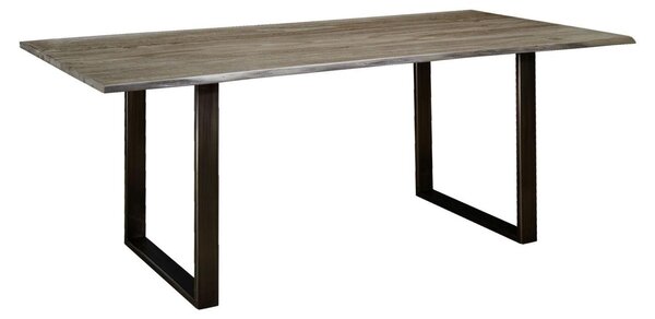 MASSIVMOEBEL24 | FREEFORM #0105 Tavolo da pranzo in legno di sheesham - laccato / smoked oak 200x100x78