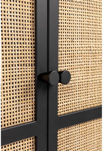 Cassettiera alta in rattan nero 80x100 cm Guuji - White Label