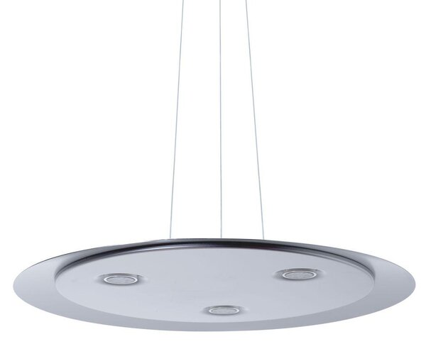Lampada a sospensione LED, cromo, rotonda, P 50 cm