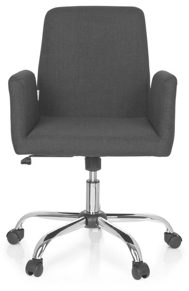 Hjh OFFICE Sedia da ufficio per l'home office FLOW Sedia da scrivania con braccioli in tessuto, girevole