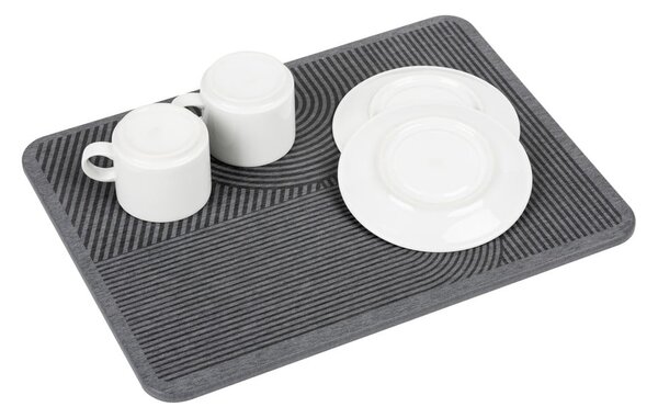 Tappetino scolapiatti grigio in diatomite 40x30 cm Damon – Wenko