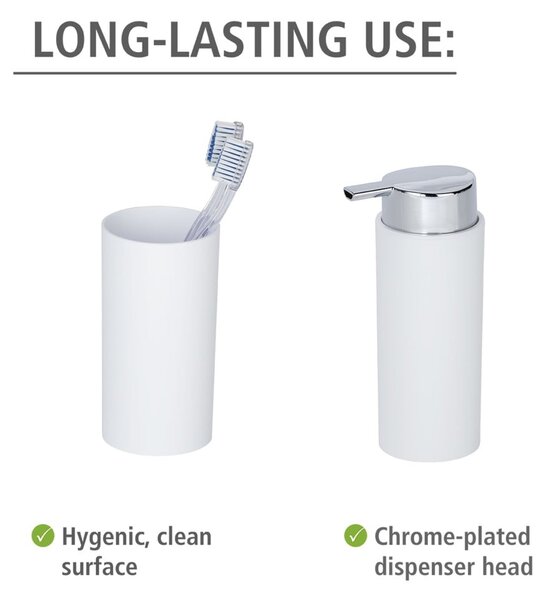 Set di accessori per il bagno bianco in plastica Calvo – Wenko