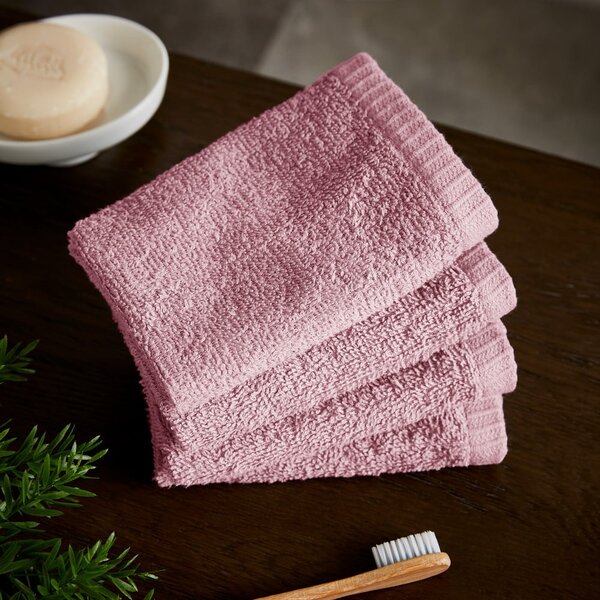 Set di asciugamani con asciugatura rapida rosa in cotone 4 pz 30x30 cm Quick Dry – Catherine Lansfield
