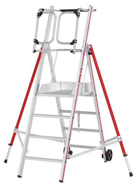 Scala a pioli Hymer Protect con porta di sicurezza a chiusura automatica, 4 pioli