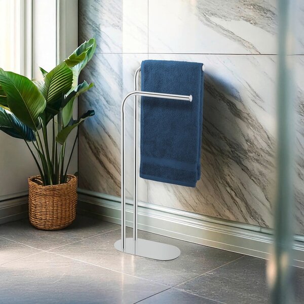 Stand portasciugamani color argento lucido in acciaio inox Levante – Wenko