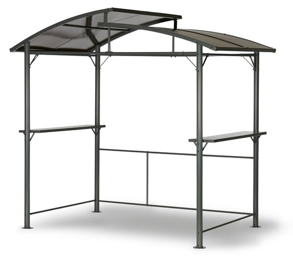 Gazebo per barbecue professionale Leco grigio - Dimensioni: 245 cm x 150 cm x 233 cm; 13880999