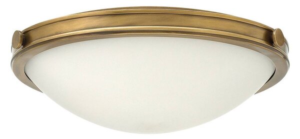 Plafoniera Contemporanea Collier Acciaio Ottone Antico Vetro 3 Luci E27