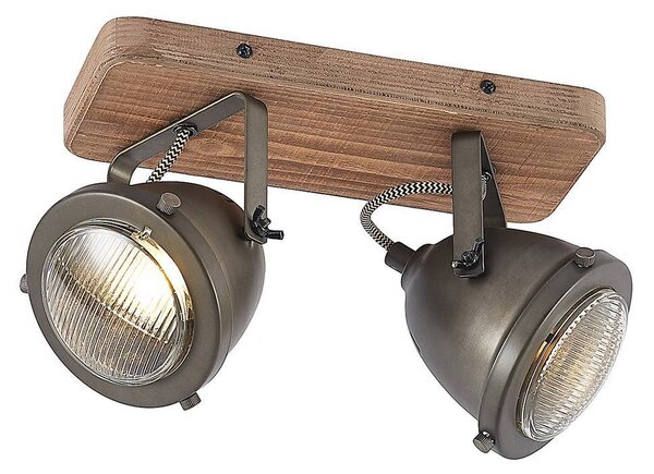 Lindby spot a soffitto Farovi, nero, 27 cm, a 2 fiamme, GU10
