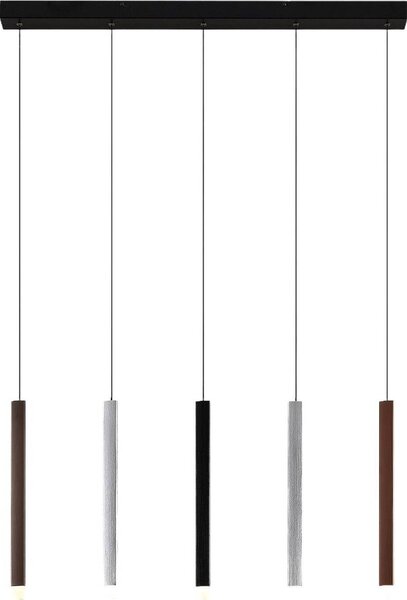 Lucande LED lampada a sospensione Stoika, 88 cm, 5 luci, metallo