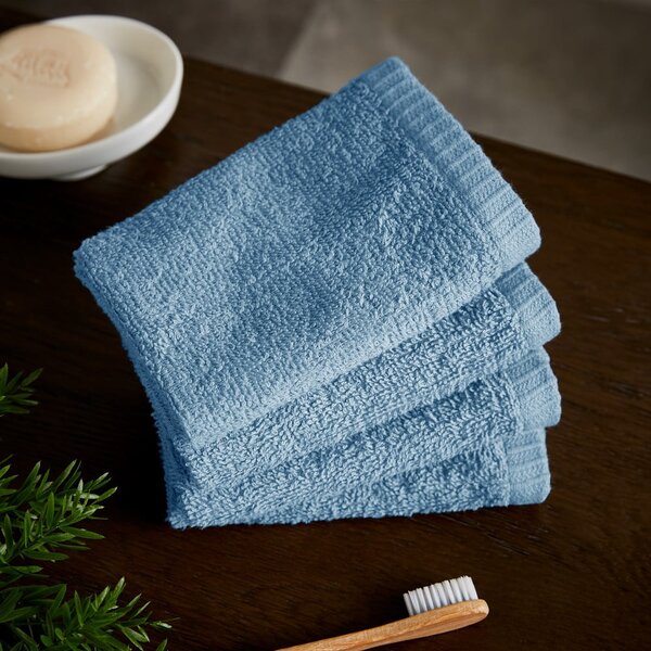 Set di asciugamani con asciugatura rapida blu in cotone 4 pz 30x30 cm Quick Dry – Catherine Lansfield