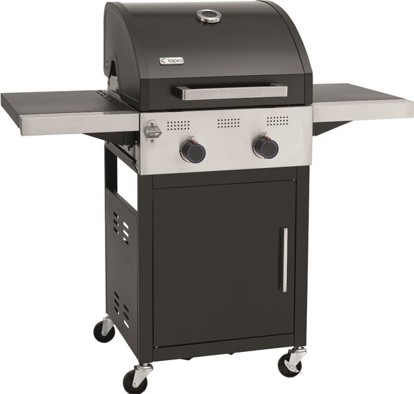 Barbecue a gas Tepro Keansburg 2 SE, 2 bruciatori, griglia in ghisa, ripiani laterali ribaltabili