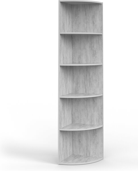 Scaffale angolare Vicco Ecki Calcestruzzo 40 x 180 cm, Model 25378