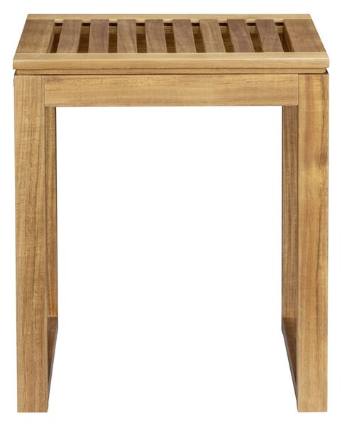 Sgabello di colore naturale in acacia massiccia Fondi – Wenko