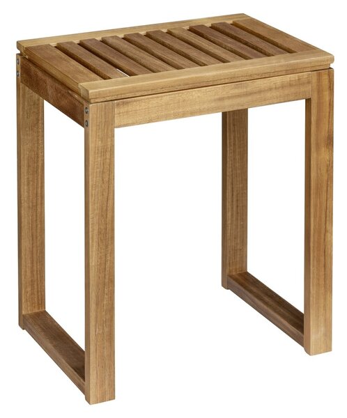 Sgabello di colore naturale in acacia massiccia Fondi – Wenko