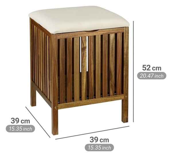 Cesta per il bucato colore naturale scuro in legno 38 l Fondi – Wenko