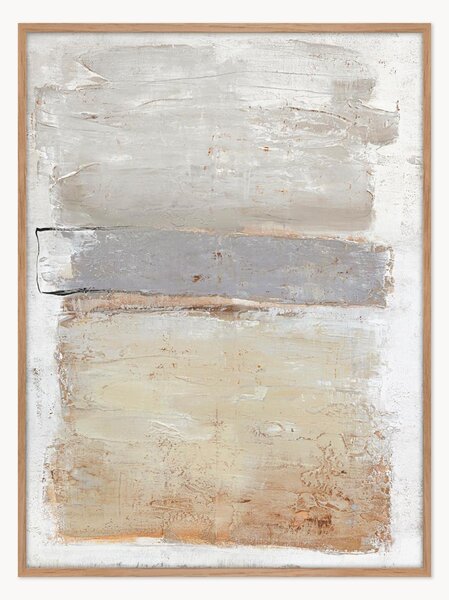 Quadro su tela dipinto a mano con cornice in legno Scenario