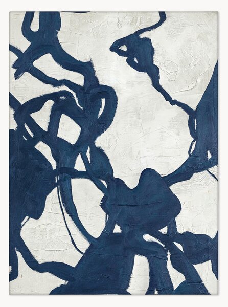 Quadro su tela dipinto a mano con cornice in legno Blueplay