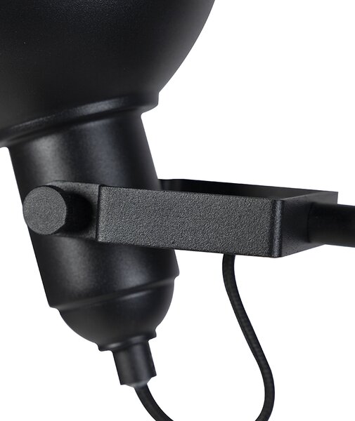 Lampada da terra smart nera con oro a 3 luci incl. 3 WiFi P45 - Tommy