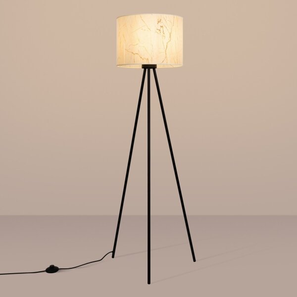 Sollux SL.1854 - Lampada da terra NEVIA 1xE27/15W/230V marmo/beige