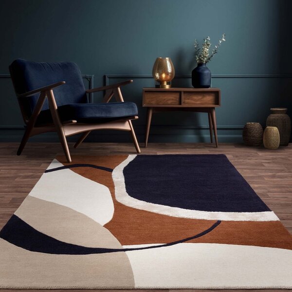 Tappeto in lana tessuto a mano color mattone 160x230 cm Matrix - Asiatic Carpets