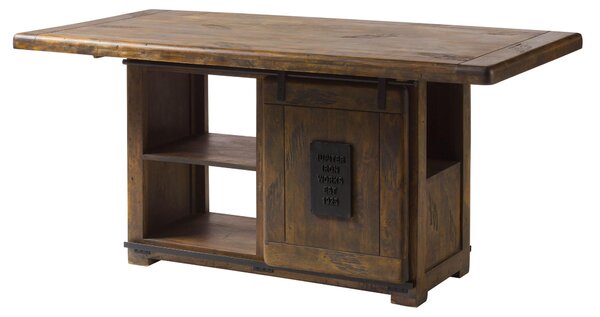 MASSIVMOEBEL24 | Tavolo da Pranzo RAILWAY in Legno di Mango – Laccato Marrone 180x90x76