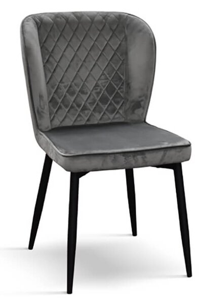 OURANOS - sedia moderna in velluto cm 43 x 48 x 84 h
