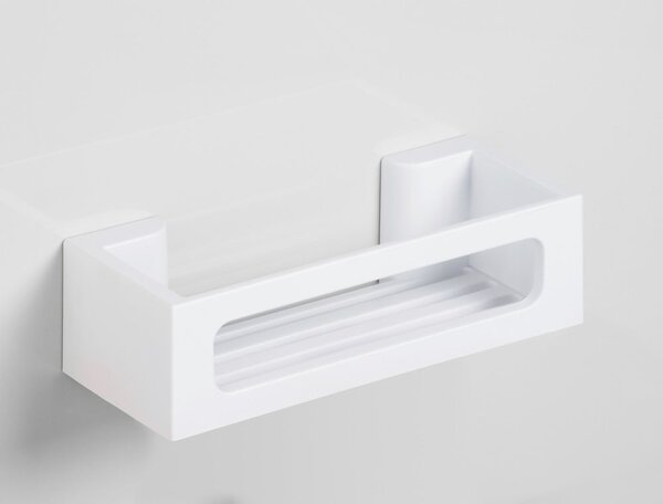 Mensola da bagno senza foratura bianco opaco in plastica con aggancio Turbo-loc Bralia – Wenko